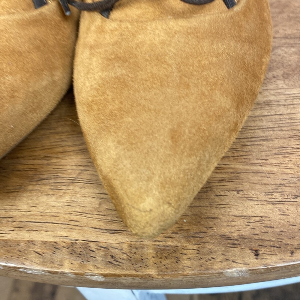 Marc Art of Walking Tan Suede Leather Lace-Up Pointy Toe Heels Sz 9 - Picture 14 of 17